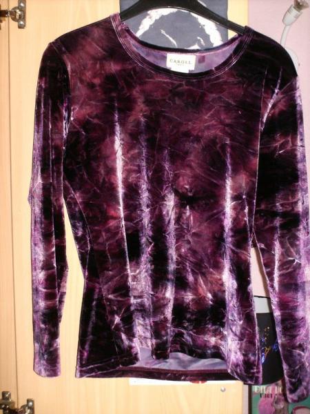 haut en velours violet